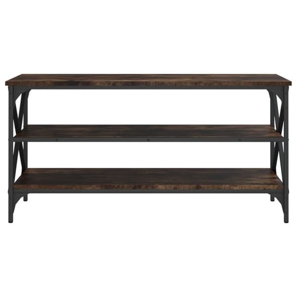 vidaXL Tv-bänk rökfärgad ek 100x40x50 cm konstruerat trä