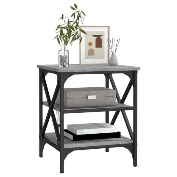 vidaXL sidebord 40x42x50 cm konstrueret træ grå sonoma-eg