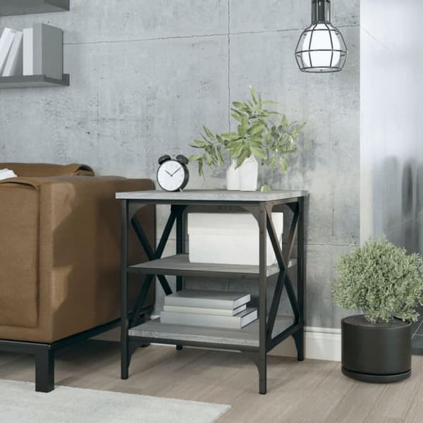 vidaXL sidebord 40x42x50 cm konstrueret træ grå sonoma-eg