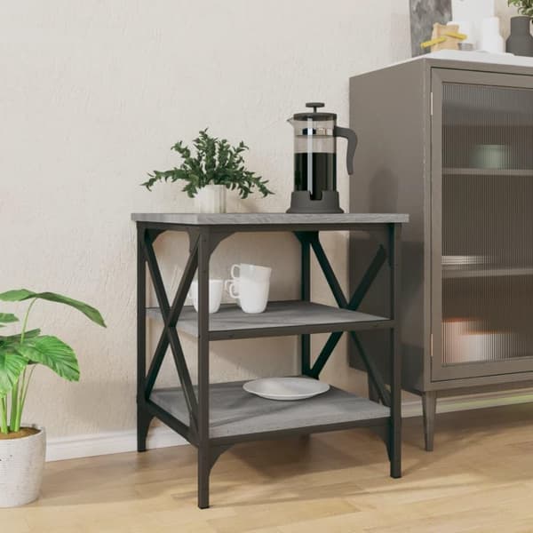 vidaXL sidebord 40x42x50 cm konstrueret træ grå sonoma-eg