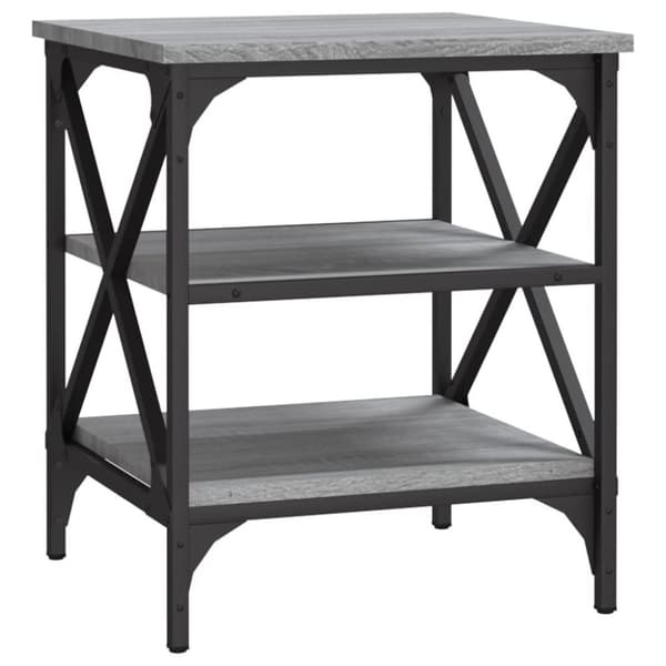 vidaXL sidebord 40x42x50 cm konstrueret træ grå sonoma-eg