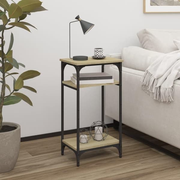 vidaXL sidebord 40x30x75 cm konstrueret træ sonoma-eg