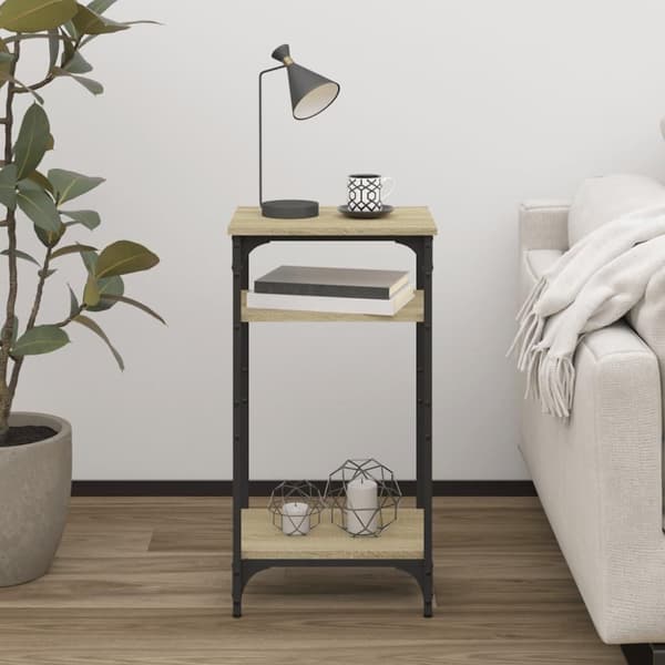 vidaXL sidebord 40x30x75 cm konstrueret træ sonoma-eg