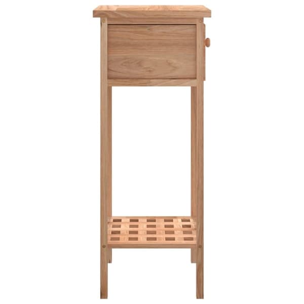 vidaXL sidebord med skuffe 25x25x60 cm massivt træ valnød