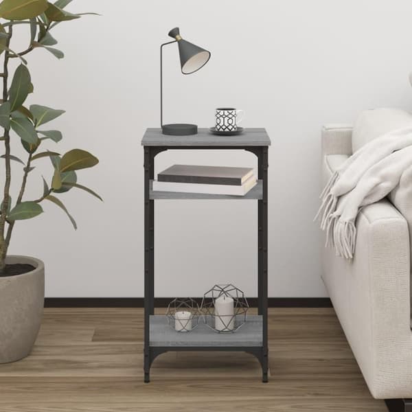 vidaXL Sidebord grå sonoma 40x30x75 cm konstruert tre