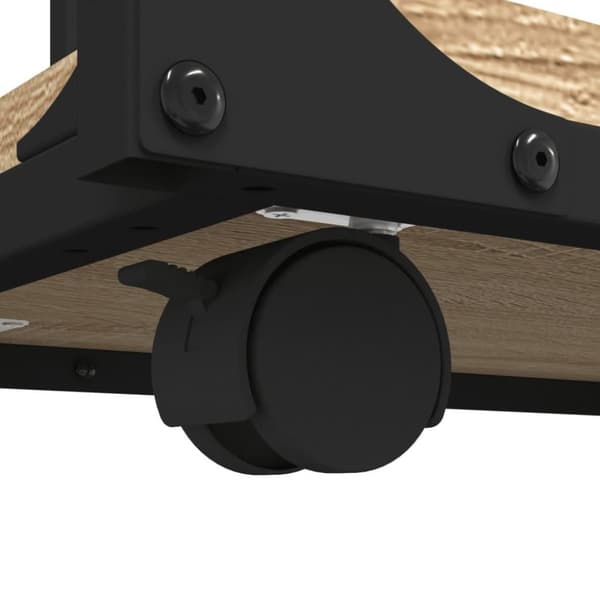 vidaXL Sidobord med hjul sonoma-ek 50x35x55,5 cm konstruerat trä