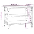 Pikkukuva 8 / 11: vidaXL TV-taso ruskea tammi 60x40x50 cm tekninen puu