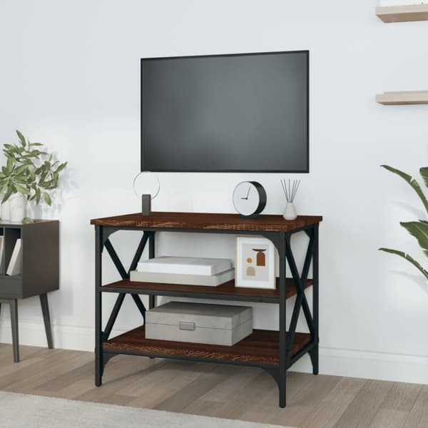 vidaXL TV-taso ruskea tammi 60x40x50 cm tekninen puu