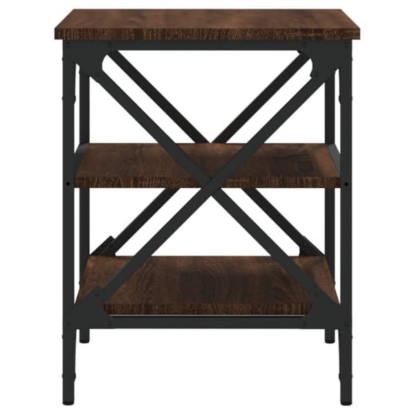 vidaXL Sivupöydät 2 kpl ruskea tammi 40x42x50 cm tekninen puu