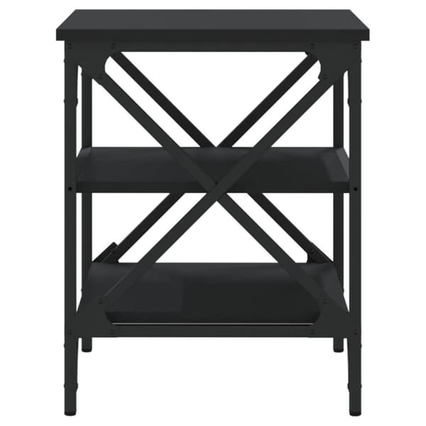 vidaXL sideborde 2 stk. 40x42x50 cm konstrueret træ sort