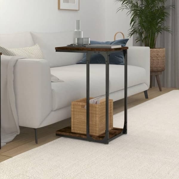 vidaXL sidebord 40x30x60 cm konstrueret træ røget egetræsfarve