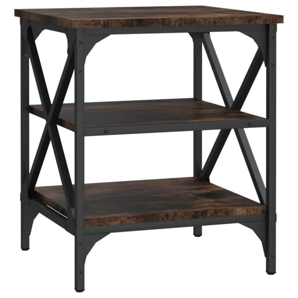 vidaXL sidebord 40x42x50 cm konstrueret træ røget egetræsfarve