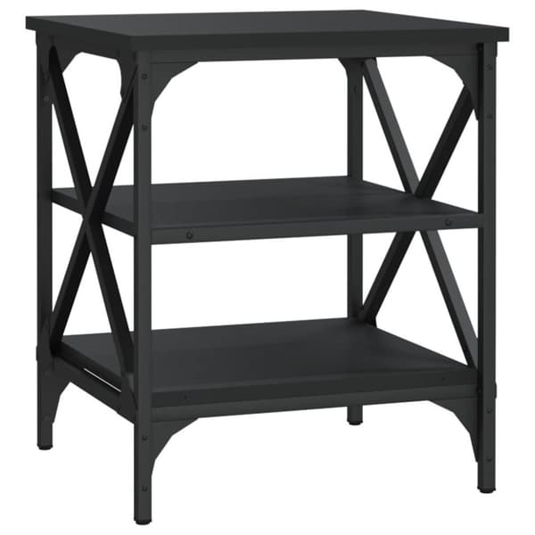 vidaXL sidebord 40x42x50 cm konstrueret træ sort