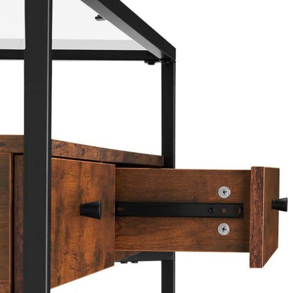 Skænk Maidenhead 121,5x41,5x50,5cm - Industrielt mørkt træ, rustikt