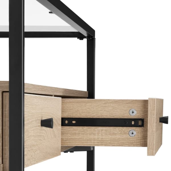 Skænk Maidenhead 121,5x41,5x50,5cm - Industrielt lyst træ, egetræ Sonoma