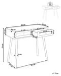 Miniatyrbillede 3 af 9: Konsolbord med Skuffer Lyst Træ Anretterbord Franskflet Opbevaringsmøbel Design Rørflet Sminkebord til Stuen Entre Boho Tilbehør
