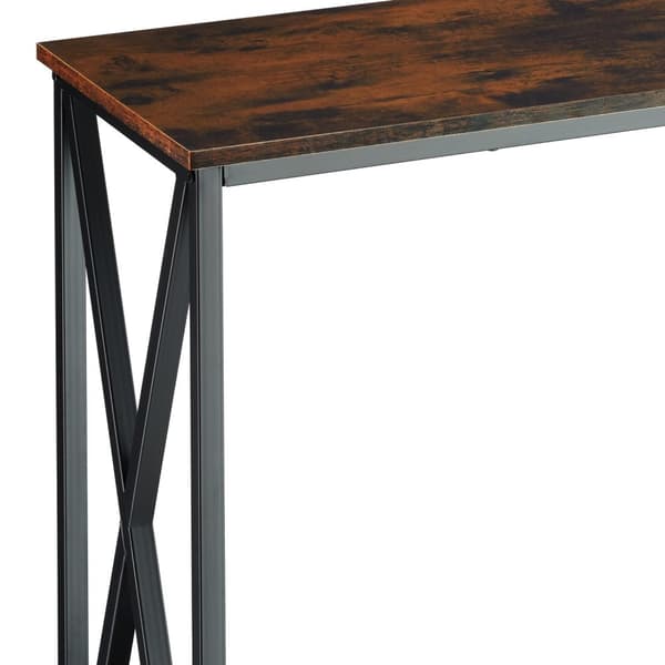 Konsolbord Tacoma 100x35x80,5cm - Industriellt mörkt trä, rustikt