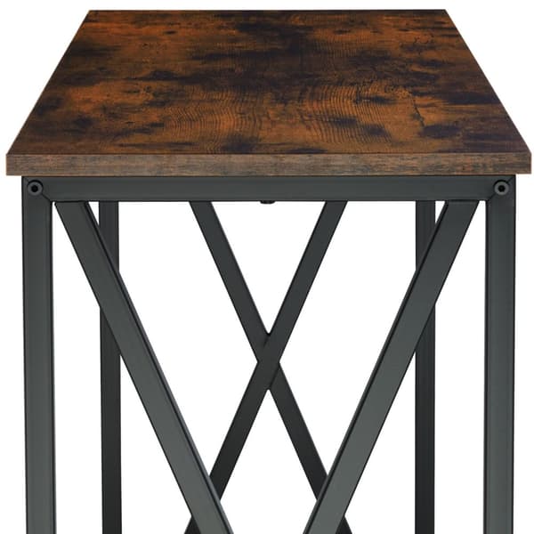Konsolbord Tacoma 100x35x80,5cm - Industriellt mörkt trä, rustikt
