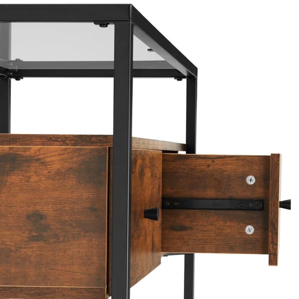 Konsolbord Reading 101,5x41,5x80,5cm - Industriellt mörkt trä, rustikt