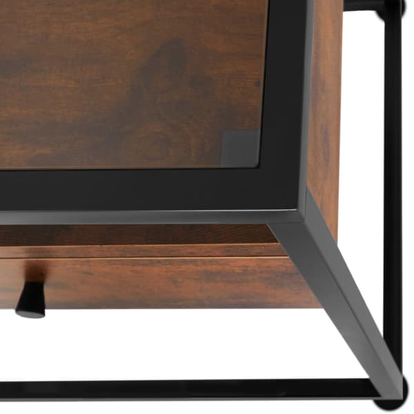 Konsolbord Reading 101,5x41,5x80,5cm - Industriellt mörkt trä, rustikt