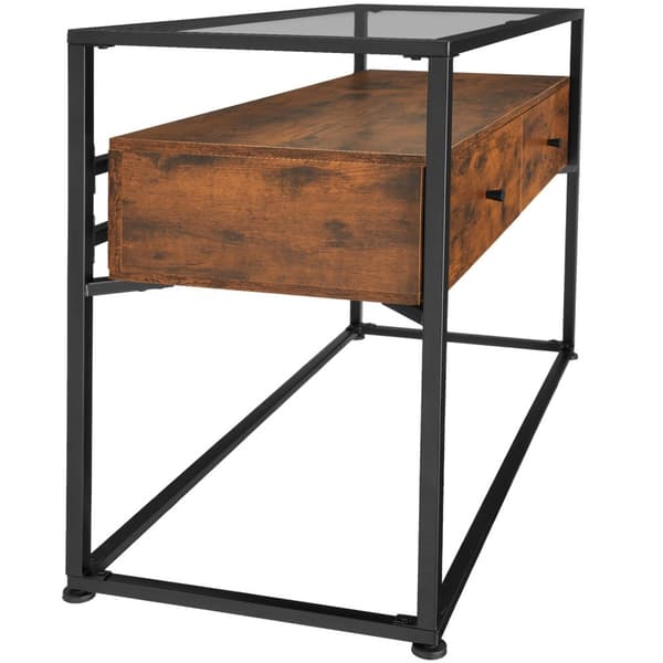 Konsolbord Reading 101,5x41,5x80,5cm - Industriellt mörkt trä, rustikt