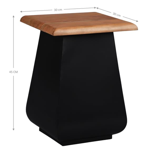Sivupöytä 2 kpl Luonnollinen/musta akaasiapuu ja metalli WOMO Design