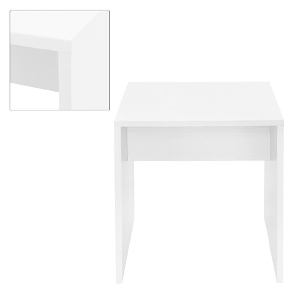 Vægbord med spejl 110x74x485 cm Hvid MDF ML-Design
