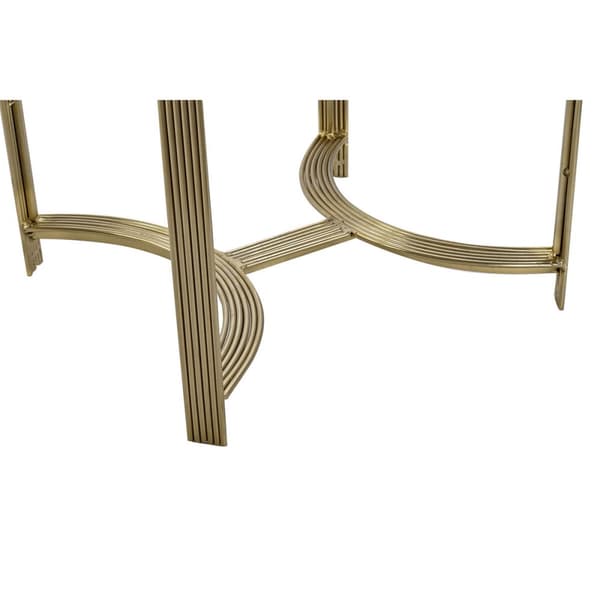 Sofabord DKD Home Decor Krystal Gylden Stål (44 x 44 x 48 cm)