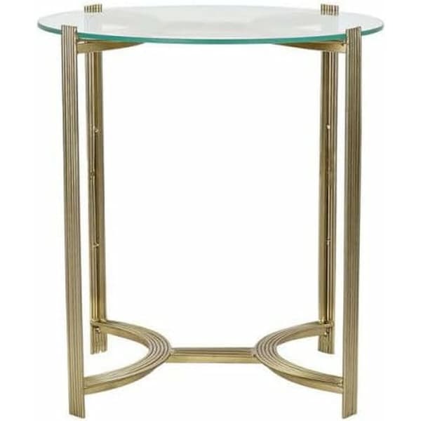 Sofabord DKD Home Decor Krystal Gylden Stål (44 x 44 x 48 cm)
