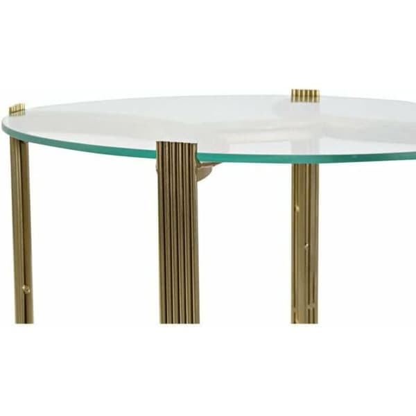 Sofabord DKD Home Decor Krystal Gylden Stål (44 x 44 x 48 cm)