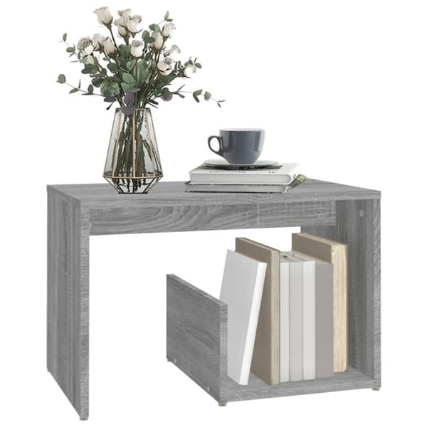 vidaXL Sidebord grå sonoma 59x36x38 cm konstruert tre