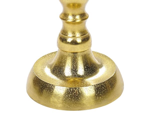 Sidebord Gull Metall 35 x 35 x 66 cm Aksentstykke Endebord Glamour Stue