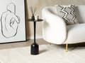 Miniatyrbilde 2 av 7: Sidebord Svart Metall Rundt Geometrisk form Moderne Nattbord Stue Soverom