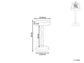 Miniatyrbilde 3 av 8: Sidebord Svart Metall Rundt Geometrisk form Moderne Nattbord Stue Soverom