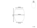 Miniatyrbilde 3 av 7: Sidebord Svart Jern Plast 45 x 45 x 40 cm Oval form Dekorativt Moderne Småbord Nattbord Stue