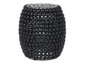 Miniatyrbilde 1 av 7: Sidebord Svart Jern Plast 45 x 45 x 40 cm Oval form Dekorativt Moderne Småbord Nattbord Stue
