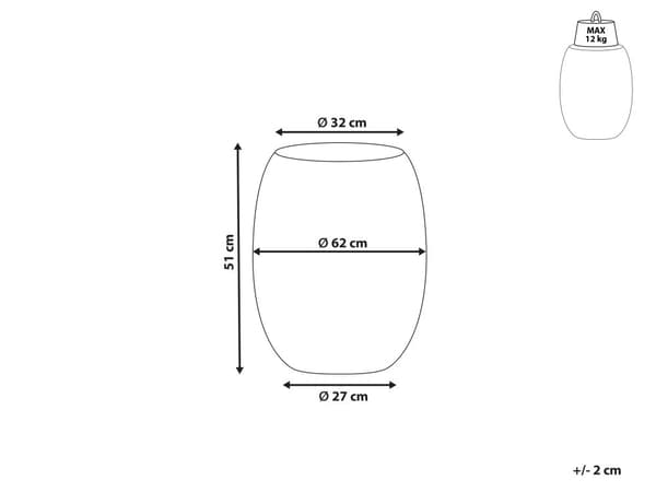 Sidebord Svart Jern Plast 32 x 32 x 51 cm Oval form Dekorativt Moderne Småbord Nattbord Stue