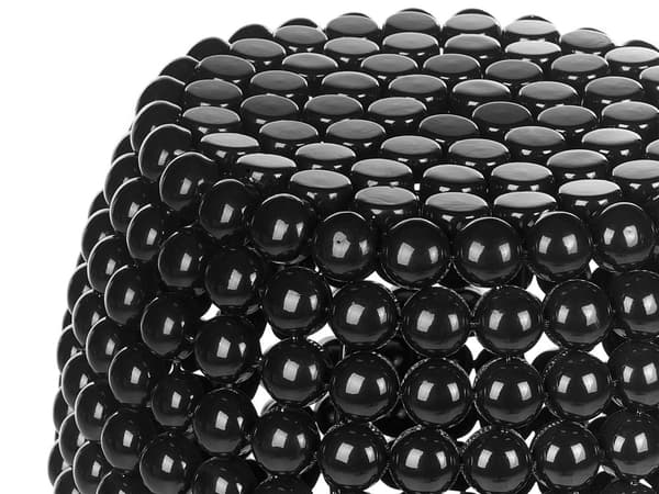Sidebord Svart Jern Plast 32 x 32 x 51 cm Oval form Dekorativt Moderne Småbord Nattbord Stue