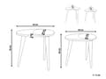 Miniatyrbilde 3 av 8: Sett med 2 Sidebord Mørk Mangotre Dekorativt Kaffebord Liten Stuemøbler Orientalsk design