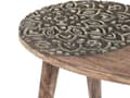 Miniatyrbilde 6 av 8: Sett med 2 Sidebord Mørk Mangotre Dekorativt Kaffebord Liten Stuemøbler Orientalsk design