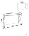 Pikkukuva 3 / 7: Konsolipöytä hopea 120 x 76 x 40 cm lasi ruostumaton teräs hylly suorakulmainen moderni