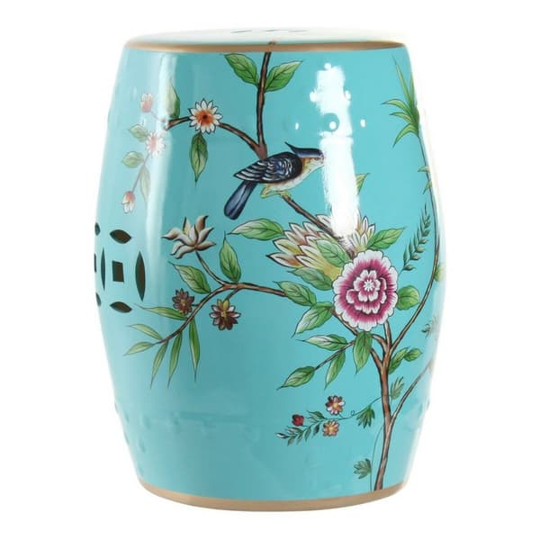 Sofabord DKD Home Decor Porcelæn Blå 35 x 35 x 45 cm