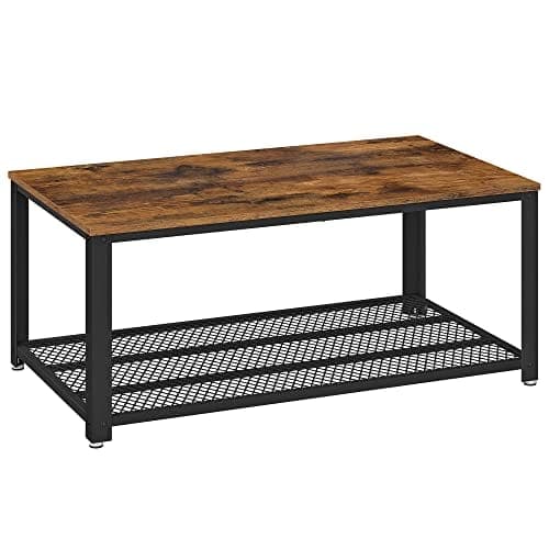 VASAGLE Soffbord, Cocktailbord, Lätt att montera, Rustik Brun