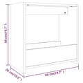 Miniatyrbilde 6 av 8: vidaXL Sidebord grå sonoma 50x26x50 cm konstruert tre