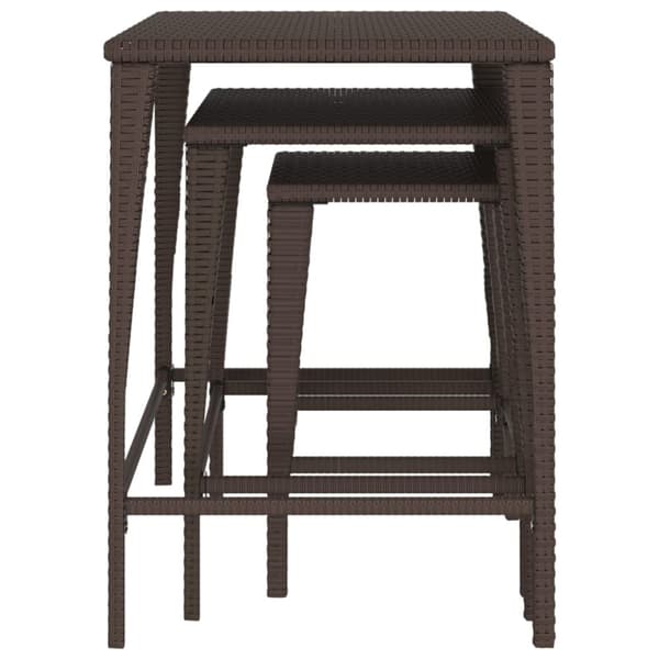 vidaXL Stablebord 3 stk brun polyrotting