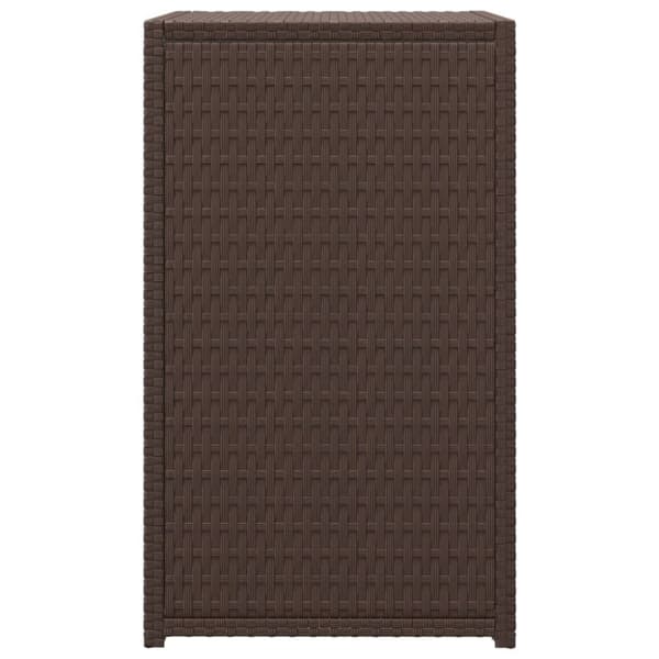 vidaXL sidebord 40x35x60 cm C-formet polyrattan brun