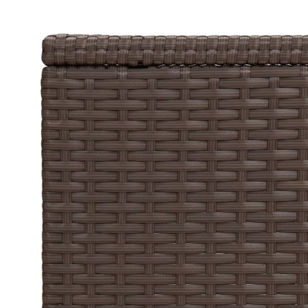 vidaXL sidebord 40x35x60 cm C-formet polyrattan brun