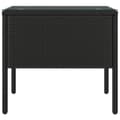 Miniatyrbilde 3 av 6: vidaXL Sidebord svart 53x37x48 cm polyrotting og herdet glass