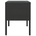 Miniatyrbilde 4 av 6: vidaXL Sidebord svart 53x37x48 cm polyrotting og herdet glass