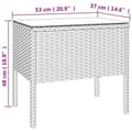 Miniatyrbilde 6 av 6: vidaXL Sidebord svart 53x37x48 cm polyrotting og herdet glass